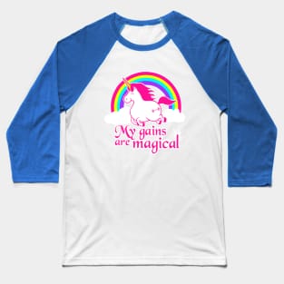 Barbell Unicorn, gym girl, weightlifting women, fitness Baseball T-Shirt